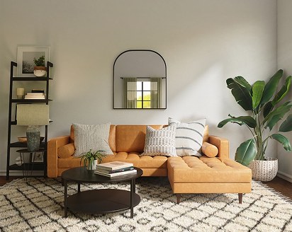 Warm living room interior