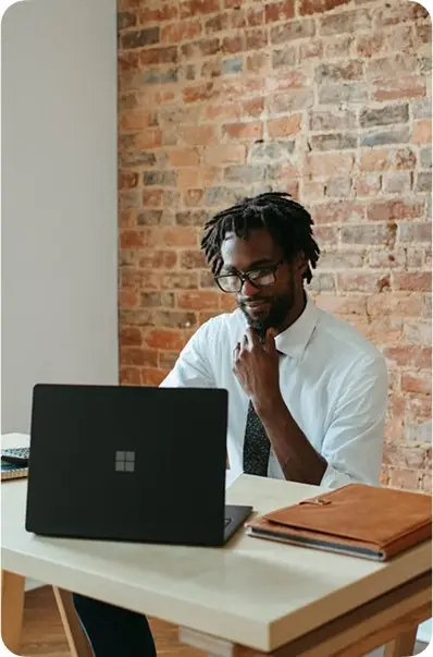 Founder at His Desk