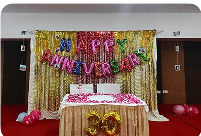 Anniversary stage decoration